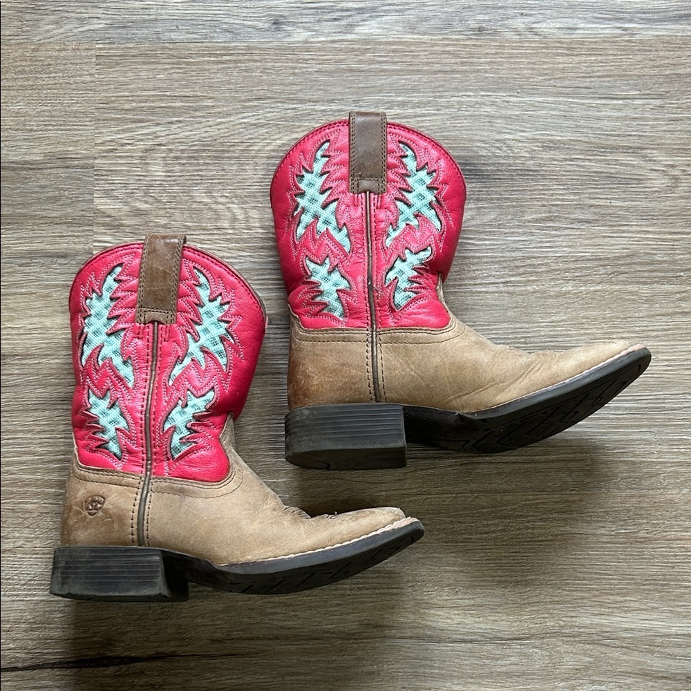 Ariat Kids Boots Red and Tan